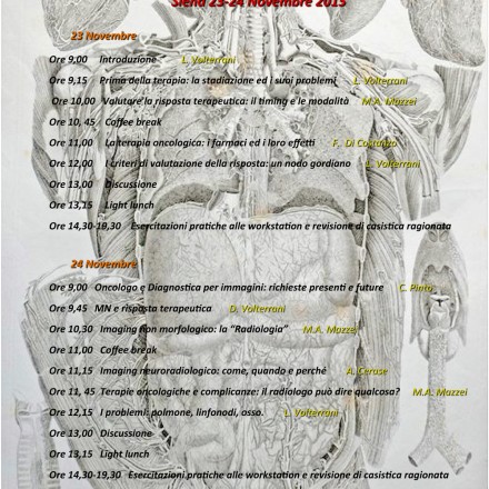 Corso Residenziale di TCMS: Radiologo e Oncologo a Confronto  Siena, 23-24 Novembre 2015