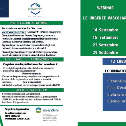 Webinar ( Fad Sincrona)  Le Emergenze Vascolari   – Settembre  2020