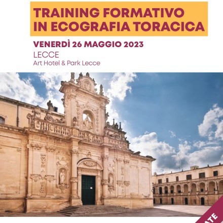 Training Formativo di Ecografia Toracica  – Lecce 26 Maggio  2023