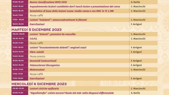 Programmi Didattici Aquilani 4/6 Dicembre  2023 a  L’Aquila